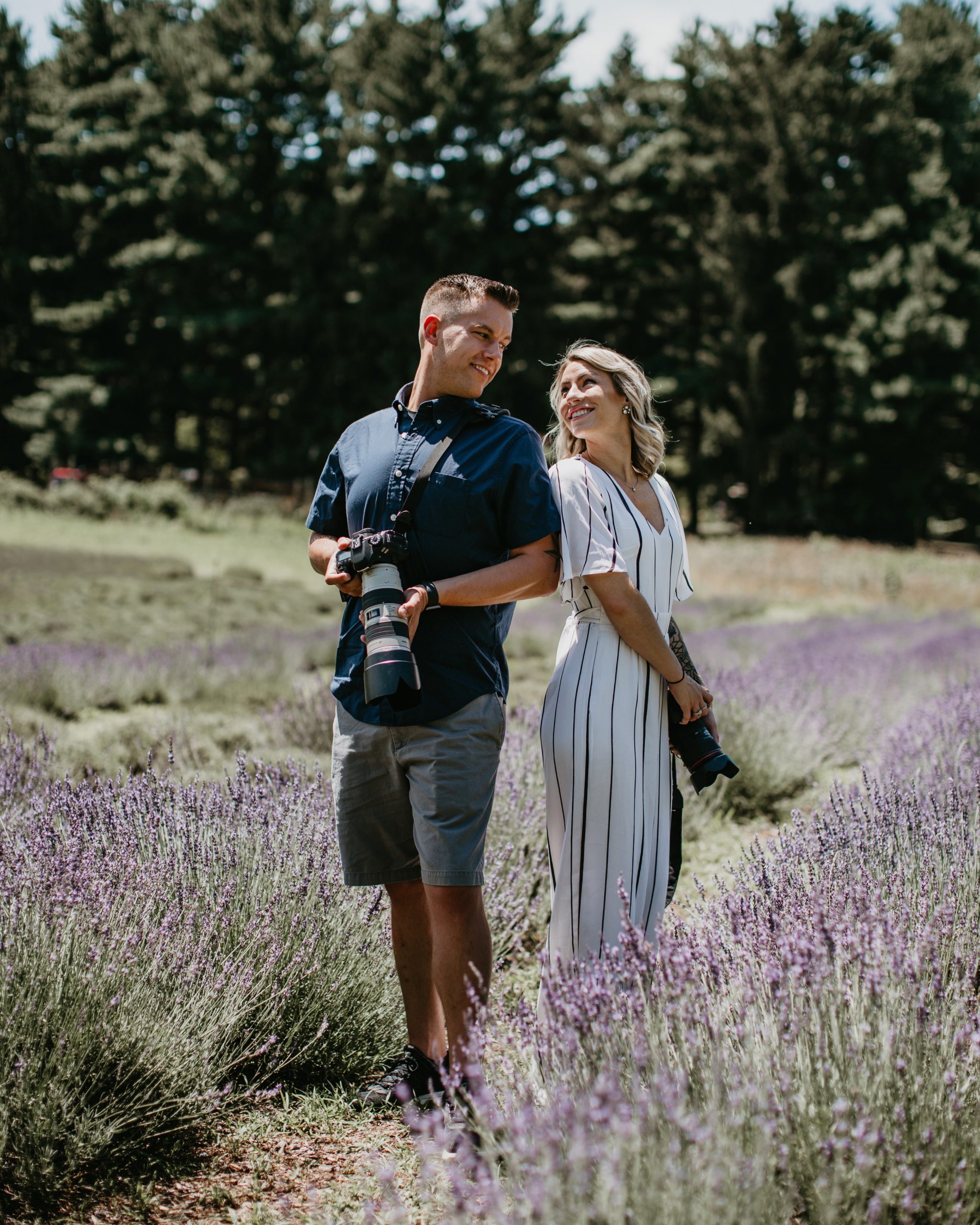 Tyler and Joelle in a Lavender field